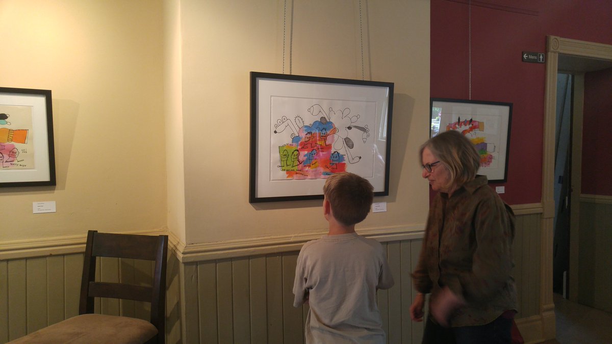 Grade3_4WPS's tweet photo. Our first class trip to the @WaterfordOTH Art Gallery to see @DavidSamila's art show.What do you see?What do you feel? #kathrynhoggisthebomb https://t.co/1nv7IJ925E