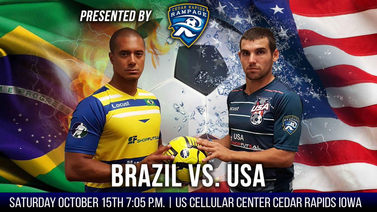 @USANIST to take on Brazil October 15th at the <a href="/USCellCenter/">U.S. Cellular Center</a> . Kickoff at 7:05pm
