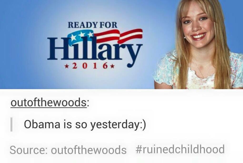 CandySlander_'s tweet photo. Or we can vote for a Hillary that actually matters? #Duff2016 #thisiswhatdreamsaremadeof #imwithHER https://t.co/XGG1H8v5Lj