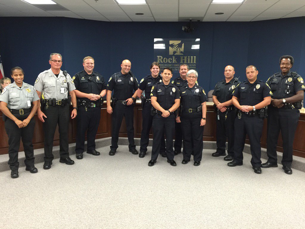 RHPD SRO's honored tonight at the Rock Hill School Board Meeting.