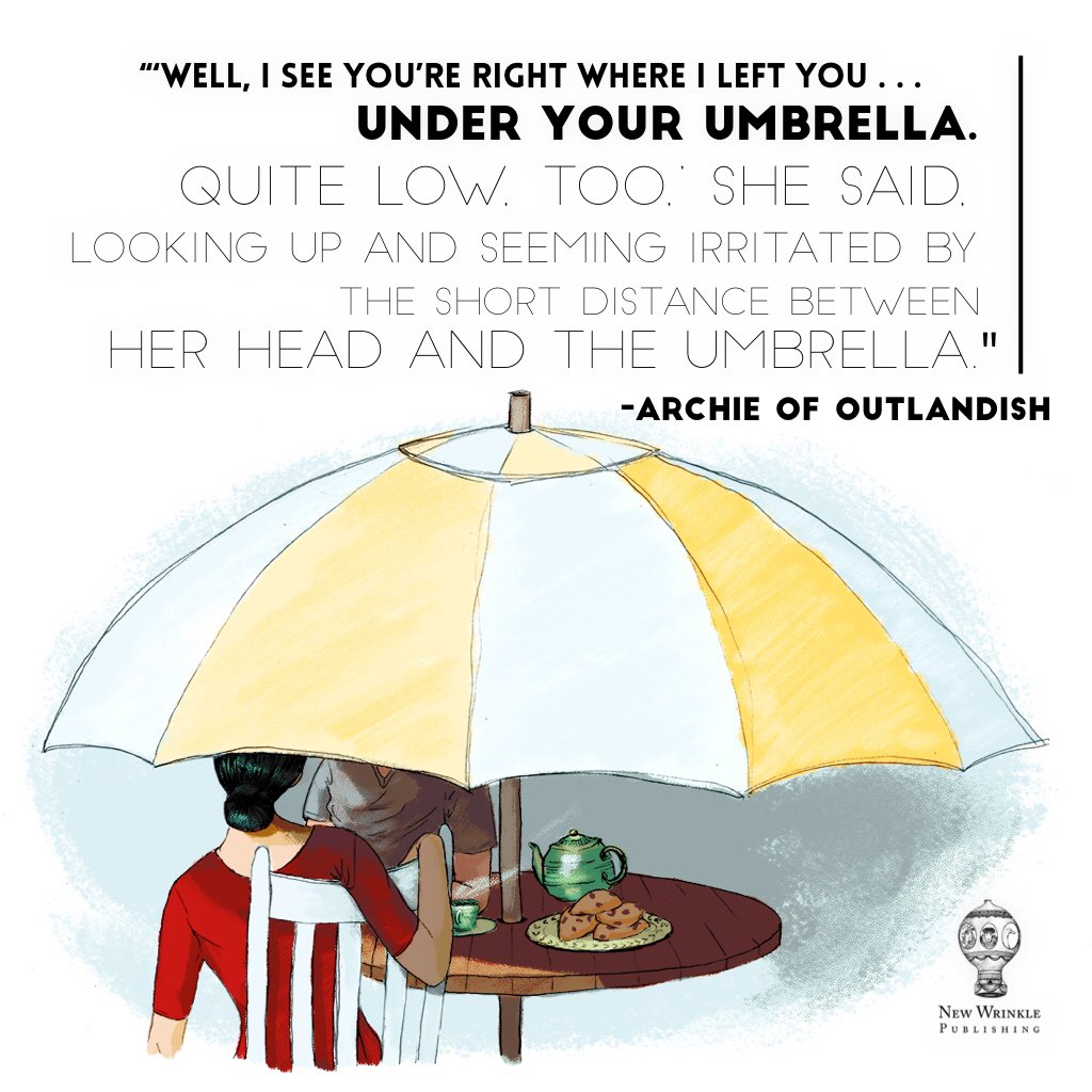 NewWrinklePub's tweet photo. Imagine observing all of life from under an umbrella... https://t.co/XAP94lSLZM #archieofoutlandish #book #love #story #quote #reading https://t.co/w6U7T03F9j