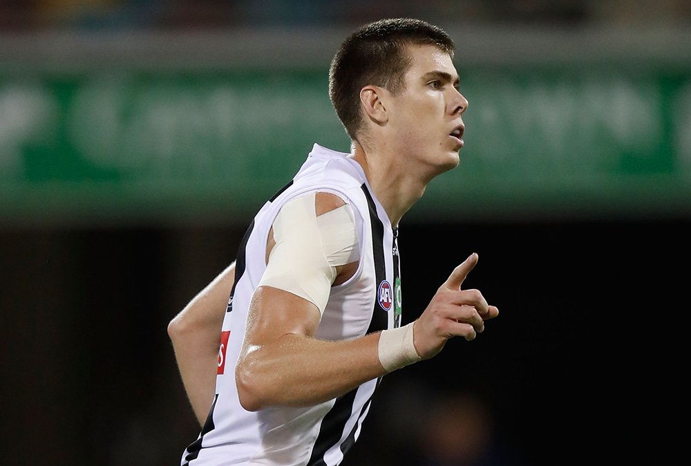A historic #Brownlow vote to <a href="/masonsixtencox/">Mason Cox</a> - magpi.es/2dbRyKW Our man from Texas recorded another first at last night's count.