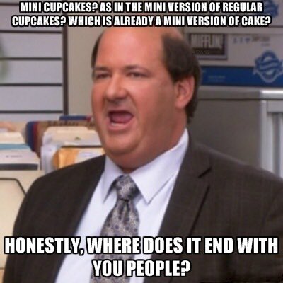 Image result for kevin malone MINI cupcake
