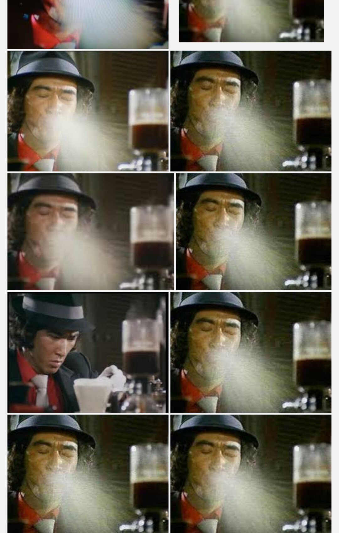 ジェット リョー 探偵物語 コーヒー 吹く で画像検索かけると 松田優作がひたすらコーヒーに挑戦しては吹き続けるみたいになるので辛いことがあった時などにおすすめです