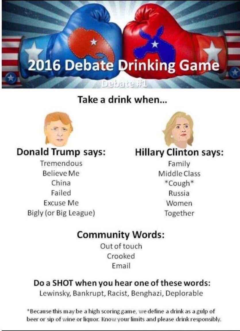SirAbiola's tweet photo. If I Was Playing The #DebateNight Drinking Game I Would've Been Drunk By Now https://t.co/UJB9mM0Dgf
