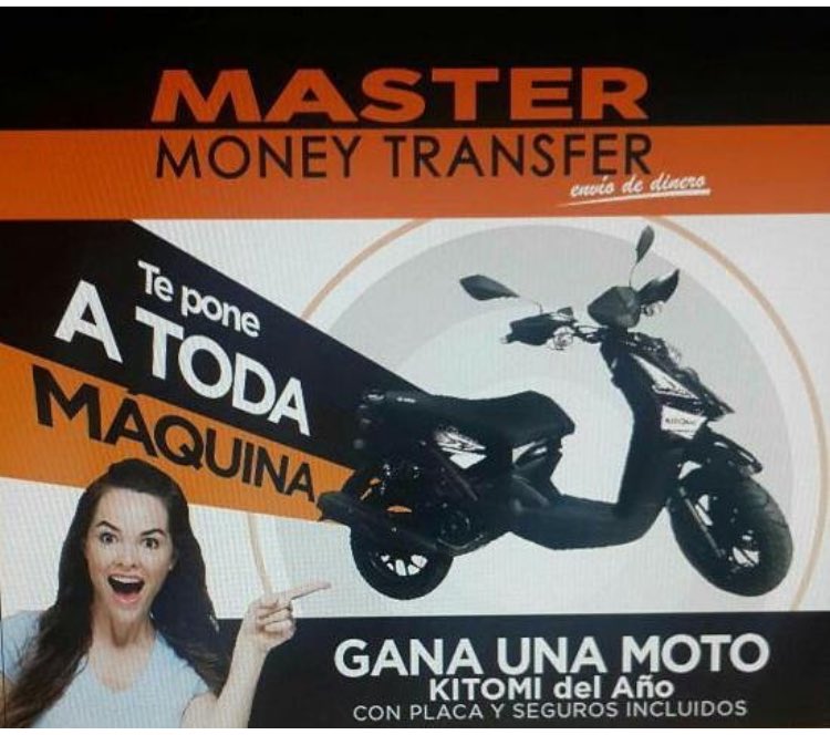 mastermoneypty's tweet photo. Atención a todos nuestros clientes! Aprovecha la promoción de #MasterMoneyPty TE PONE A TODA MAQUINA! #Panama https://t.co/TQ2dPpE0MG