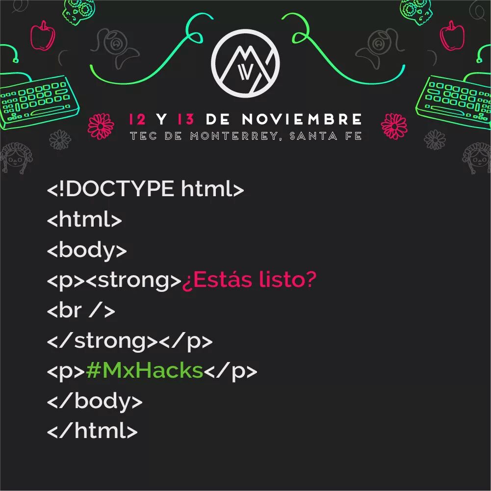 mx_hacks's tweet image. ¿Ya se registraron para el próximo #MxhacksIV? ¡Registrate aquí aún estás a tiempo! 📱💻🖱💿 👉 mxhacks.mx