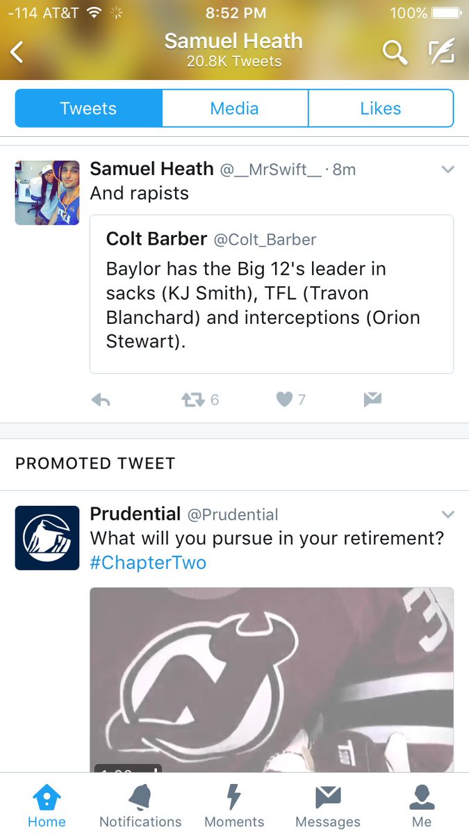 baylorbearsicem's tweet photo. . @Colt_Barber @__MrSwift__ You've got this pinned atop your profile, but then you tweet this? #doublestandard https://t.co/LC3L27Jlju
