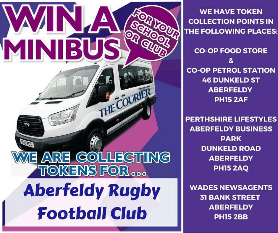 ABERFELDY RFC (@aberfeldy_rfc) on Twitter photo BONANZA TOKEN DAY IN THE COURIER TODAY! 4x Win a Minibus tokens in <a href="/courier_pshire/">The Courier (Perth & Kinross)</a> today to collect for us! #competition #getcollecting BONANZA TOKEN DAY IN THE COURIER TODAY! 4x Win a Minibus tokens in <a href="/courier_pshire/">The Courier (Perth & Kinross)</a> today to collect for us! #competition #getcollecting