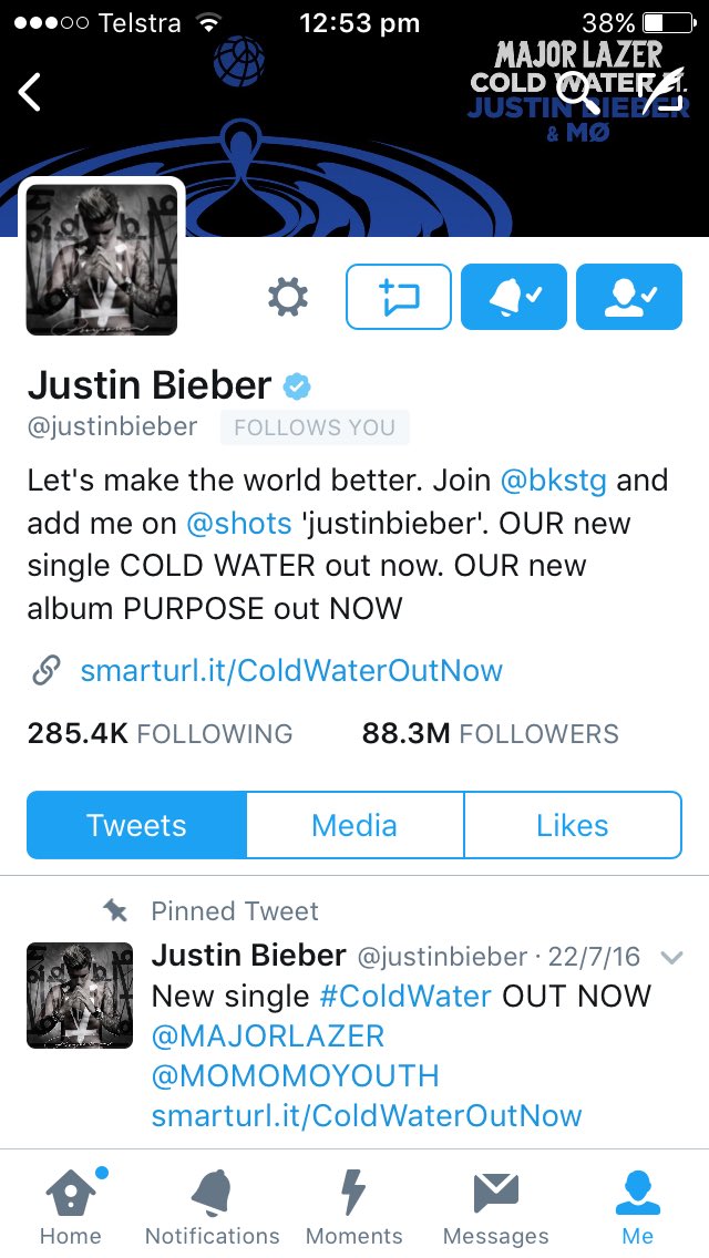 jdpurpose's tweet image. JUSTIN FOLLOWED ME OMF
