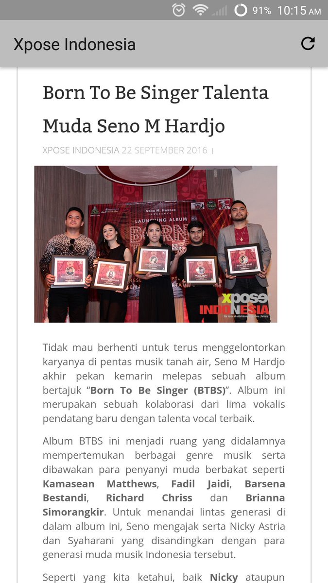 XPOSEINDONESIA.COM - Born To Be Singer Talenta Muda Seno M Hardjo xposeindonesia.com/music/new-come… via <a href="/xposeindonesia/">xposeindonesia</a> <a href="/seno_hardjo/">Seno M. Hardjo</a>