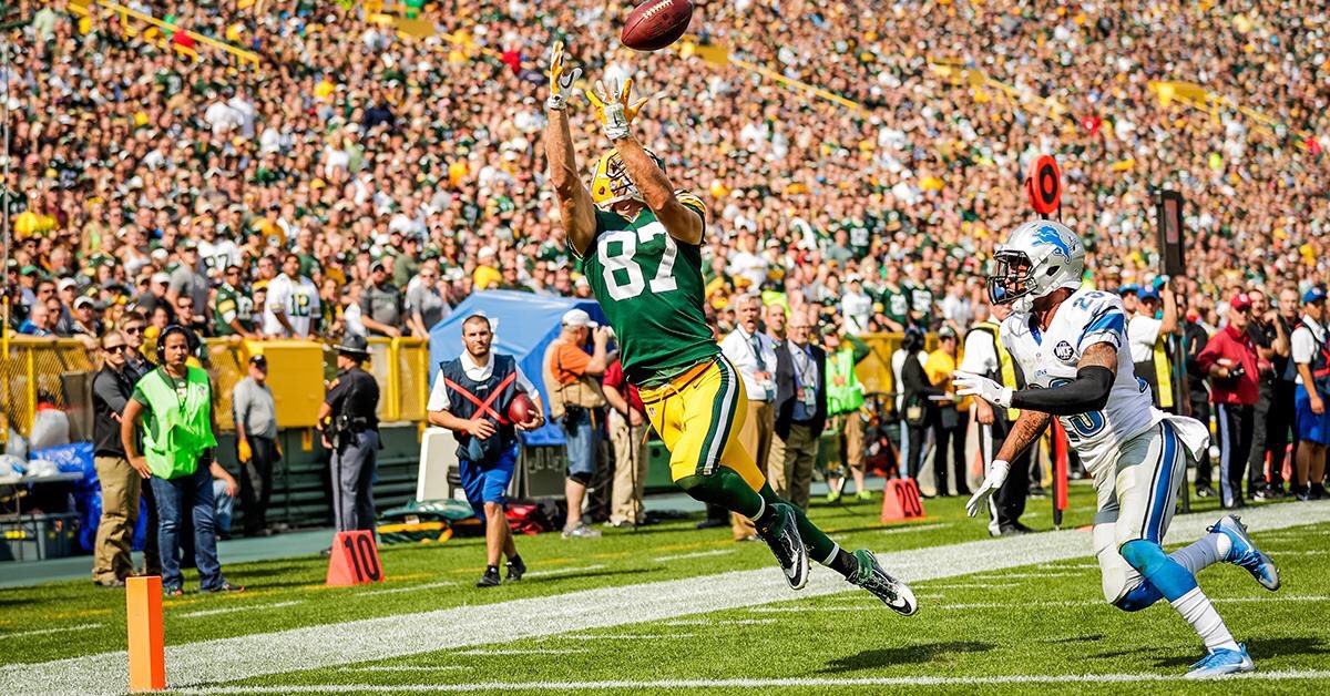GBPdaily's tweet photo. Jordy Nelson leads the NFL, and is the only WR with 4 TD receptions. #TheReturn #PackStrong https://t.co/gehMqN8fsf