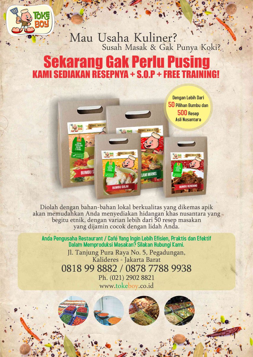 StreetFood_IND's tweet photo. Yuk, bagi sobat yang mau usaha kuliner tapi terhambat krn tdk pintar memasak. Kami berikan S.O.P dan FREE TRAINING !!
SAMPAI ANDA BISA !!! https://t.co/GSuQWThWPi