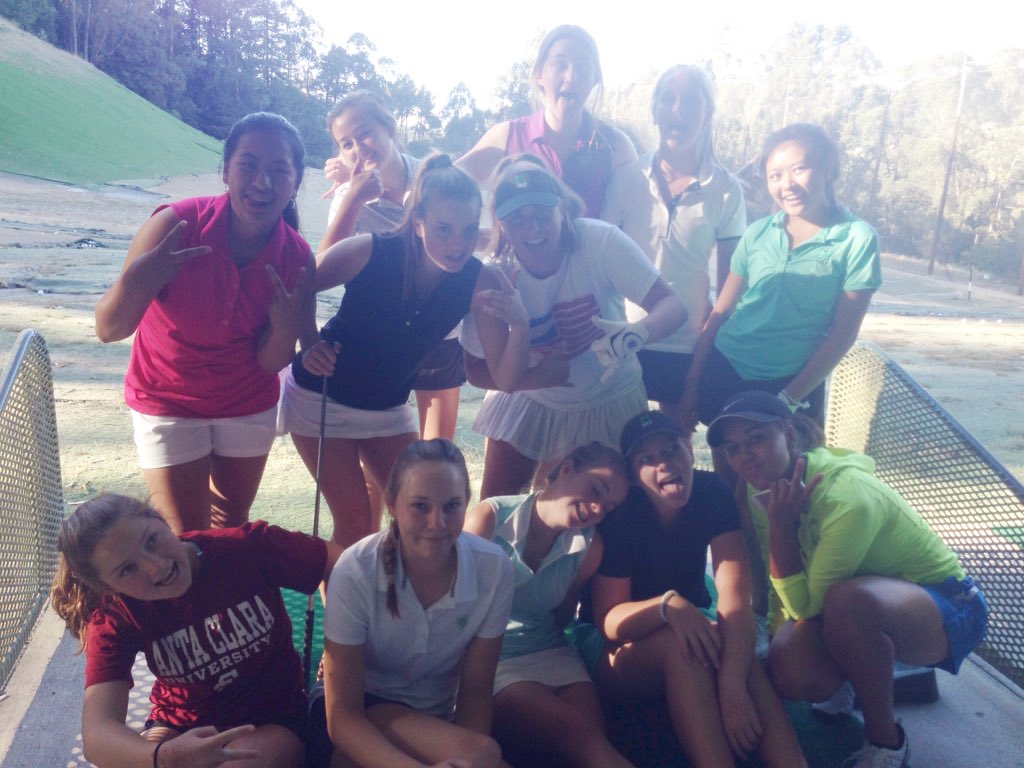 ladymatsgolf's tweet photo. The mats hit the mats this afternoon in preparation for their big match against Northgate tomorrow! #gogirlsgolf https://t.co/3iBZClARtg