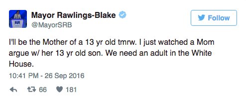 Marylanders (including @MayorSRB) react to the first presidential debatenight on Twitter.