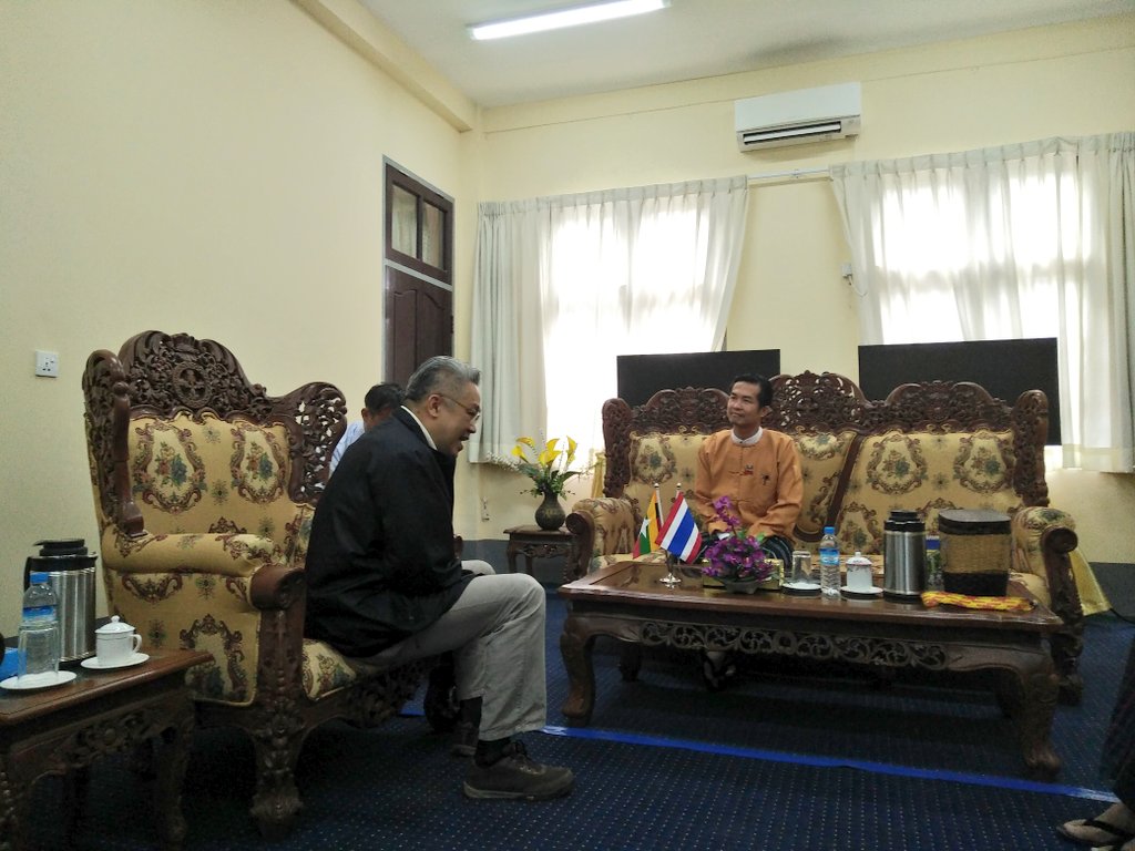 thaiembmyanmar's tweet photo. Being the first ever visit of Thai Amb. to Kayah State in recent years, this morning we held a bilateral meeting with the Kayah State Gov. https://t.co/LYbdb1EE9y