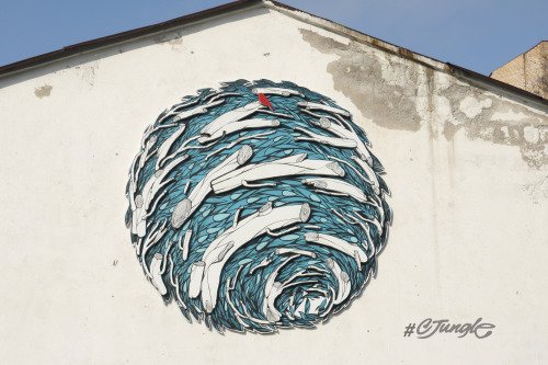 created by CJungle, location Vladivostok, Russia. 43°07 is the... streetsy.com/post/149052324… #streetart #graffiti