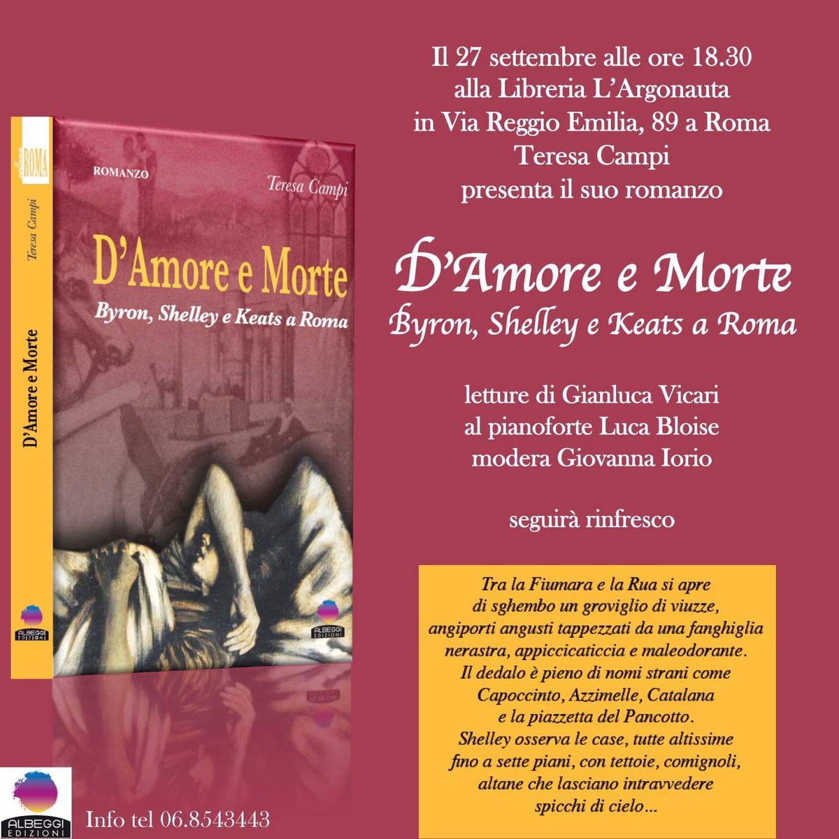 albeggiedizioni's tweet photo. Stasera, vi aspettiamo! https://t.co/1oW50W4NpS