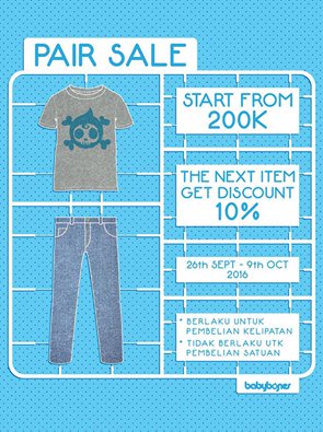 dalam  rangka memeriahkan hari ulang taun Kota Bandung. Babybones mengadakan  PAIR SALE. untuk info lebih lanjut silakan chat Bebe <3