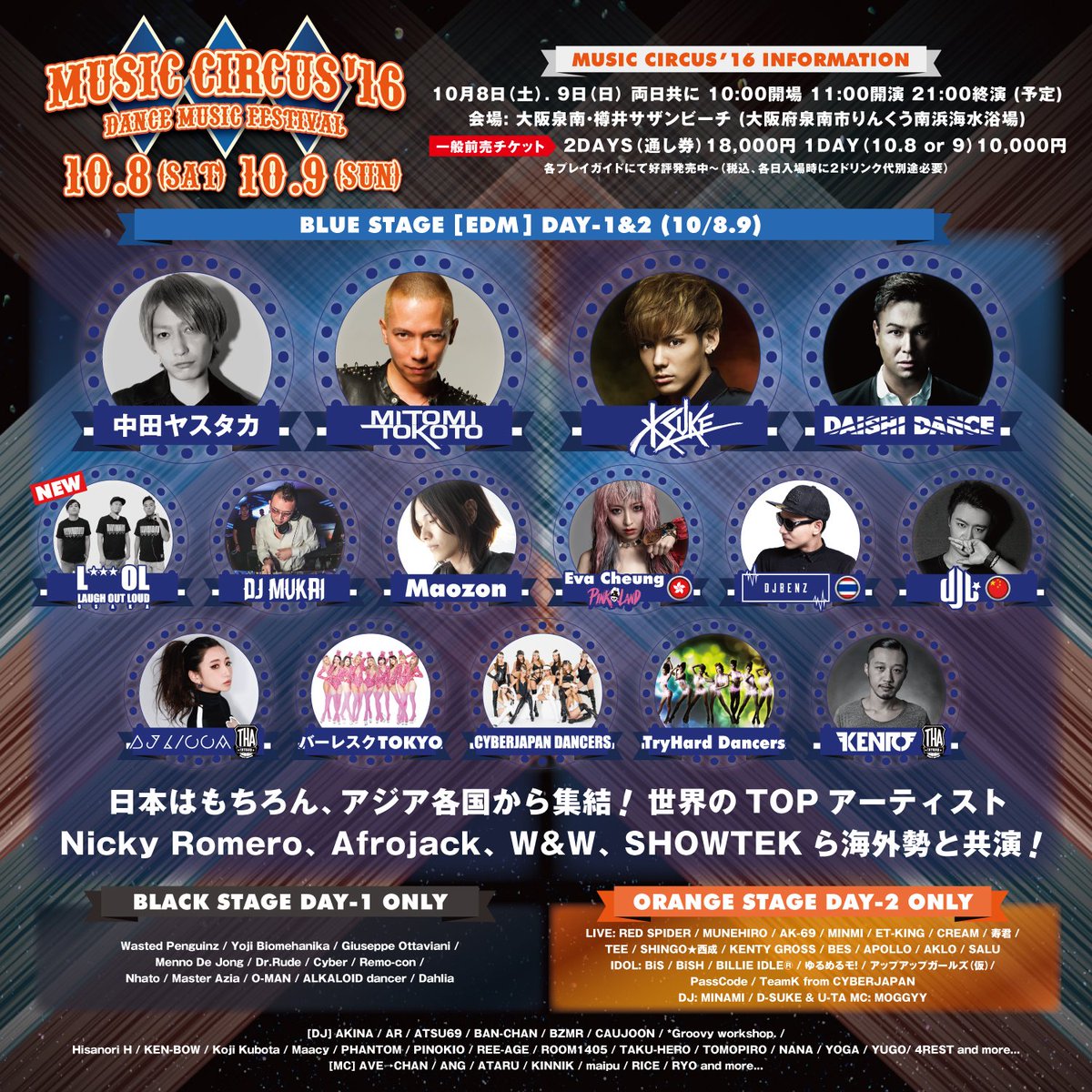 Music Circus On Twitter クラブdjとお笑い芸人djによるグループ L O L が出演 ニッキー ロメロがヘッドライナーの Day 1 10 8 に L O L Ko Taro Kelly ギャロップ毛利 けんじ モンスターエンジン大林 出演決定 Https T Co 3olx5jv8eg Https