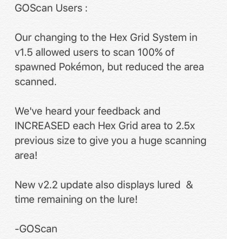 GOScanPokemonGO's tweet photo. #GoScan News...

#PokemonGO #Pokemon #pokemoncommunity #poketrainer https://t.co/OHU6QM9HwC