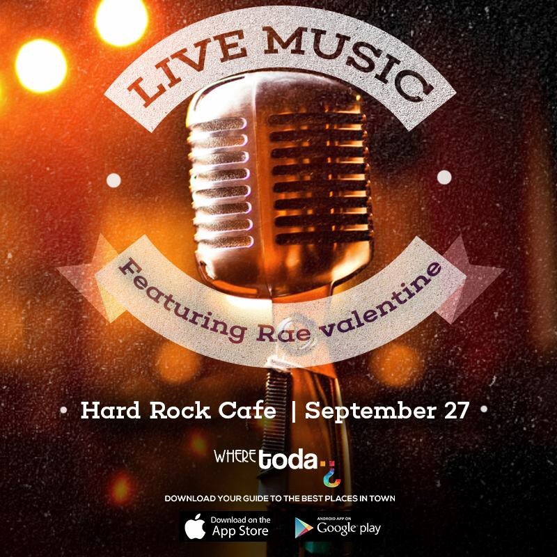 wheretodayapp's tweet image. Watch Rae Valentine set the stage on fire tonight!
#WhereToday #HRC #RaeValentine #LiveBand #NightLife #Entertainment