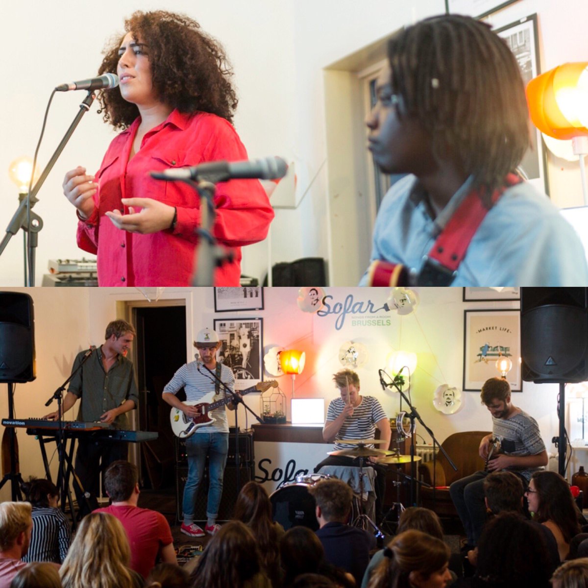 SofarBelgium's tweet photo. A night to remember with  #Maïcha + #BenAndTheSaints at our #SofarBrussels gig in September 🎤https://t.co/J9jvrhUMWf #Brussels #sofarsounds https://t.co/ccZkeLNHHC