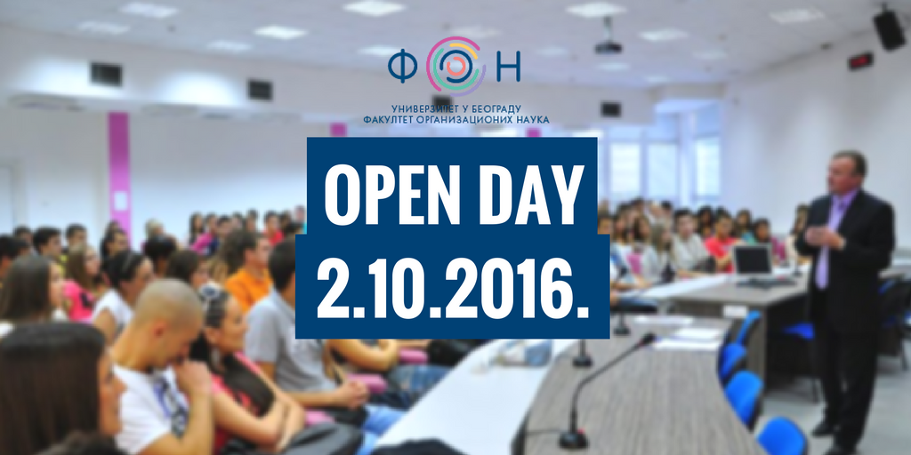 Dragi brucoši, pozivamo vas da 2. oktobra dođete na svečani prijem studenata - Open day!
facebook.com/fon.bg.ac.rs/p…