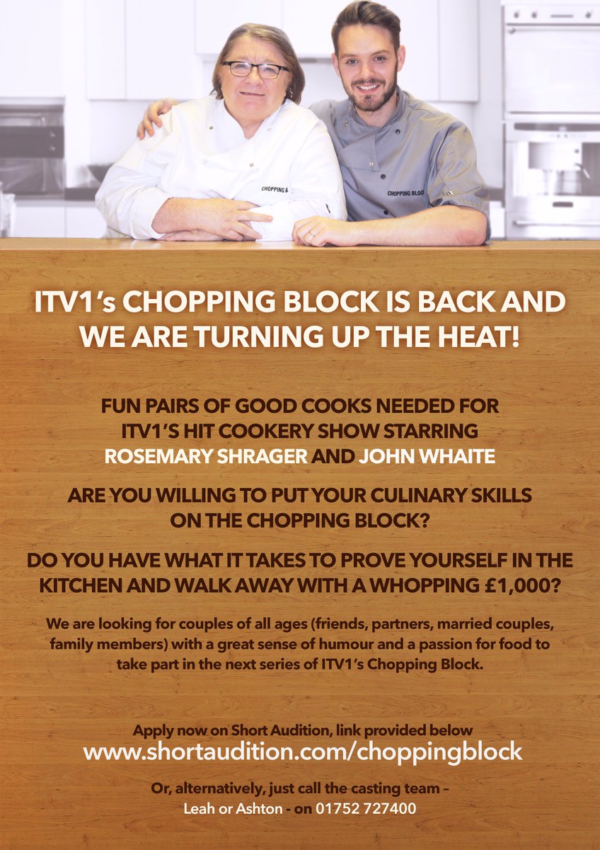 Ch0ppingBlock's tweet image. #goodmorning culinary champions! Could you or someone you know do with a week at the CB kitchen to polish your skills and learn new ones?!