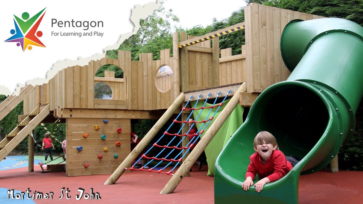 PentagonPlayUK's tweet photo. Mortimer St John love their huge playground addition! The Langley Tower is always a child favourite https://t.co/NFw7VAcELg #PlaygroundTower https://t.co/NrZhiCCWYC