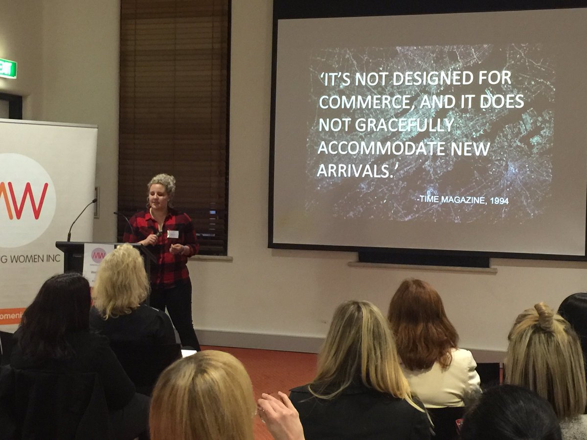 backchatmedia's tweet photo. 'Social Media Doesn't Exist'. Presenting to the lovely ladies attending the Marketing Women Inc event in Melbourne tonight. #mwevent https://t.co/8h5OONLouu