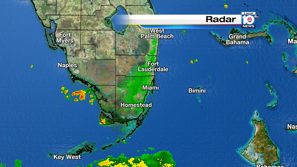 Rain on the radar will you need your rain gear all day long? Watch Local10 meteorologist Julie Durda for more. https://t.co/ToYHWUu5MT