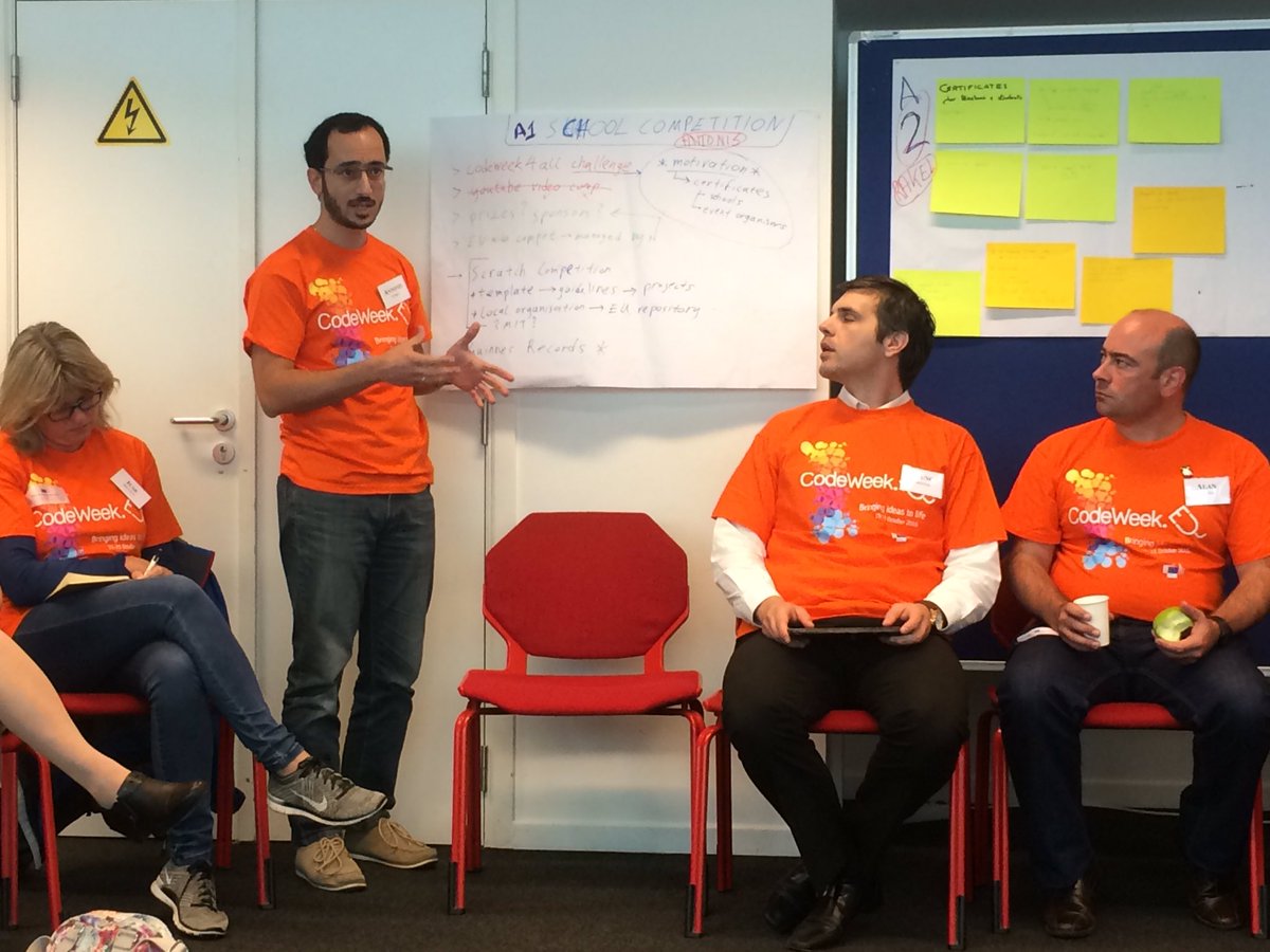 CodeWeekEU's tweet image. @antonish talking about school competitions at @CodeWeekEU meeting #codeEU