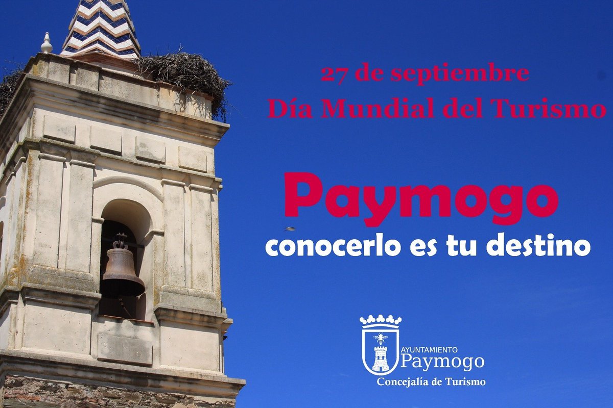 AytoPaymogo's tweet photo. ¡Feliz #DíaMundialdelTurismo! #Paymogo, conocerlo es tu destino. https://t.co/cThthRFzaf