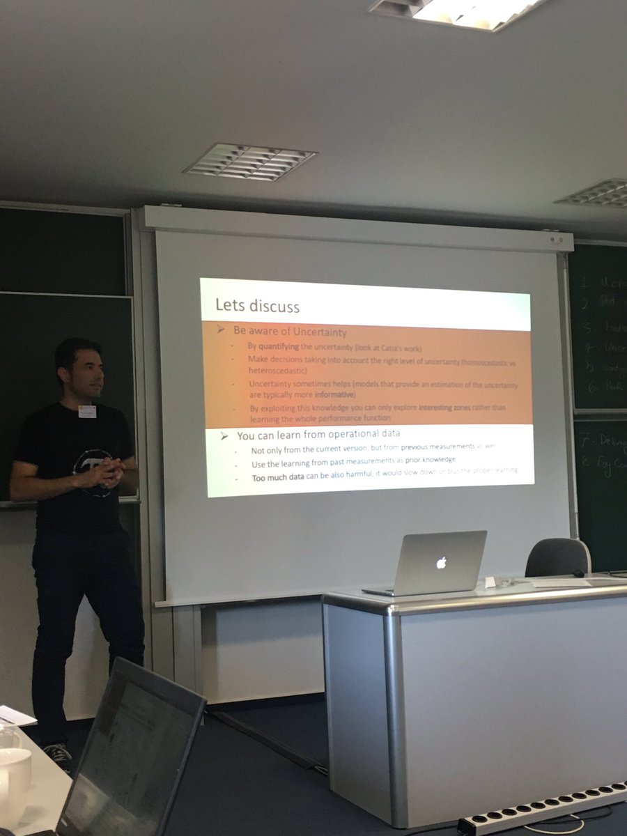 citostyle's tweet photo. .@PooyanJamshidi is preaching to the choir: we need to be aware of uncertainty when making decisions about performance @devopsDag2016 https://t.co/DbINSMFio3