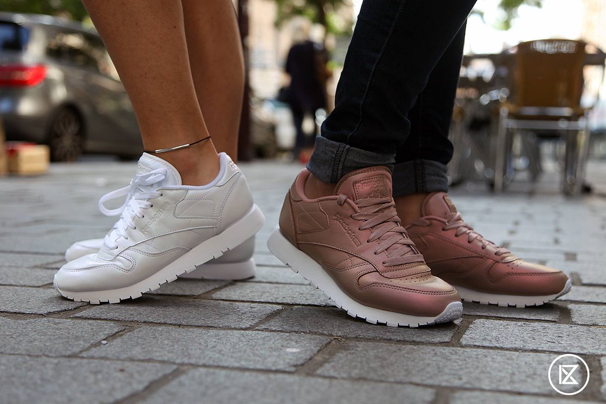 reebok classic leather pearlized rose gold