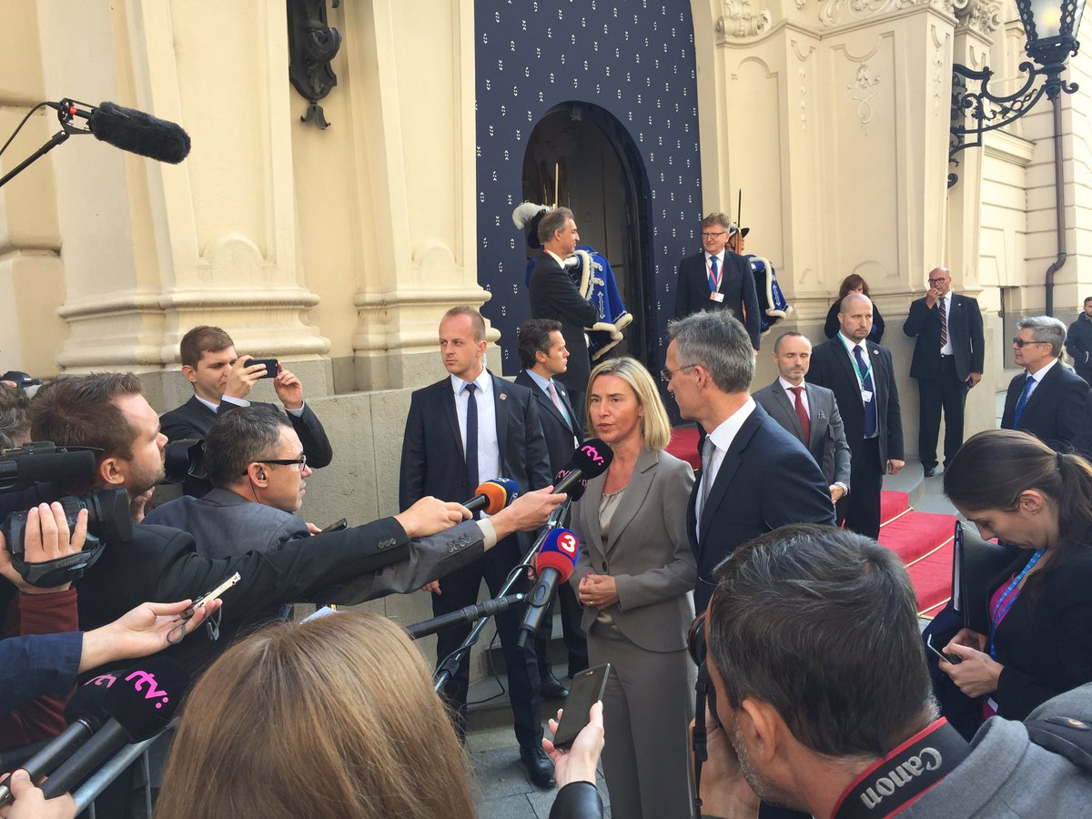 sabellosi's tweet photo. .@FedericaMog Strengthen EU defence in complementarity w/ NATO @jensstoltenberg No contradiction between strong EU defence and strong NATO https://t.co/2b6X3iyNa0