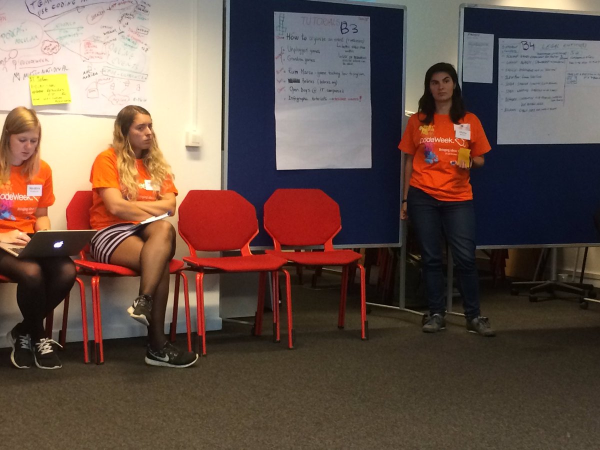 CodeWeekEU's tweet image. @oanasipos talking about ideas for tutorials and so on at @CodeWeekEU meeting #codeEU