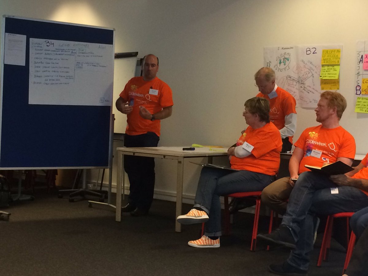 CodeWeekEU's tweet image. @tyrower talking about ambassadors organization at @CodeWeekEU meeting #codeEU
