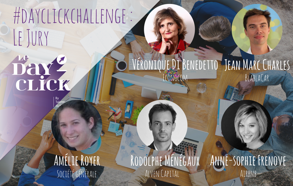 talentsdunum's tweet photo. #Ledayclik #challenge Voici le jury que les #startups devront convaincre! @VeroniqueDi @BlaBlaCar_FR @SocieteGenerale @RodMenegaux @afrenove https://t.co/C4V3isfdPf