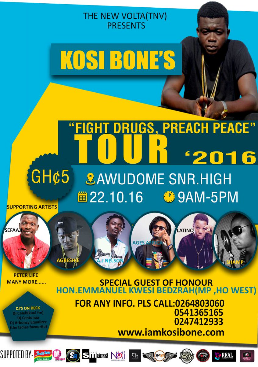 CellySeyram's tweet photo. Ok we getting ready...
#Awusco Loading..β³
#TNV
#Limit
#Fightdrugspreachpeacetour2016
@iamkosibone @GhOneTV @Y1079FM https://t.co/I6VlXNBsMn