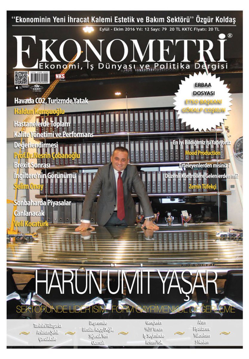 Ekonometri Eylül sayısı dopdolu yayında...
Okumak için: bit.ly/2dgdiUe
#ekonomi #dergi #dMagsNetwork