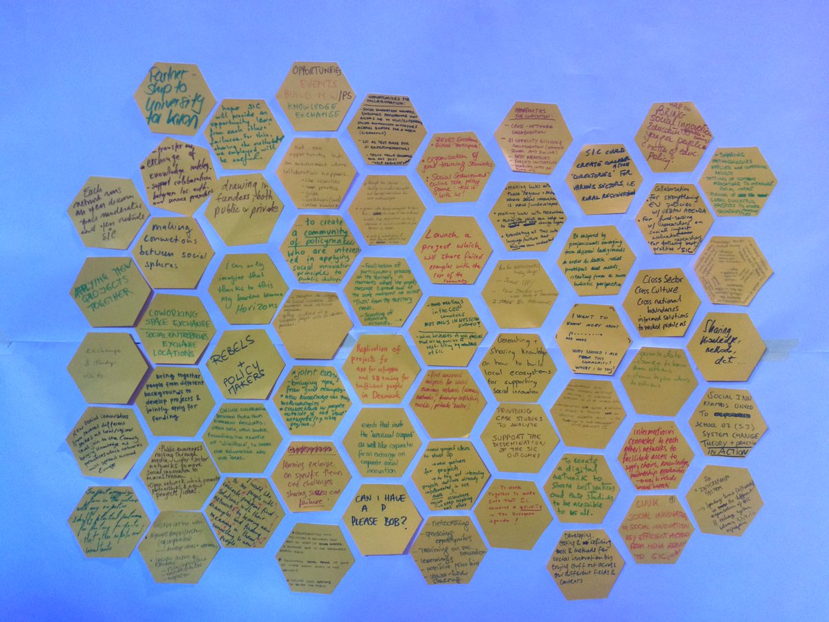 istasyonTEDU's tweet photo. world cafe session of #SICLaunch is over. a hive of ideas for future collaboration opportunities. #socinn #SICEurope https://t.co/acUGpUbbsu