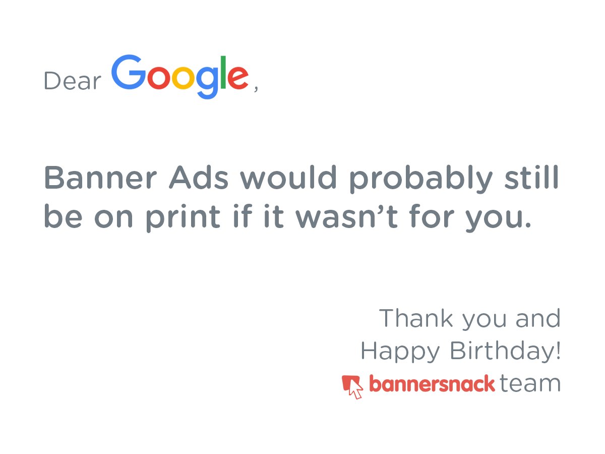 Bannersnack On Twitter Happy 18th Birthday Google