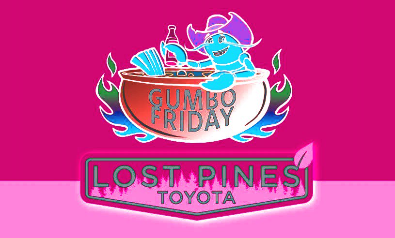 LostPinesToyota's tweet photo. #gumbofriday at #lostpinestoyota is on October 7! Come for a chance to #win a pair of tix for #lauriespinkedoutevent! #bigpinkbus #bastrop https://t.co/869pr8R6zt