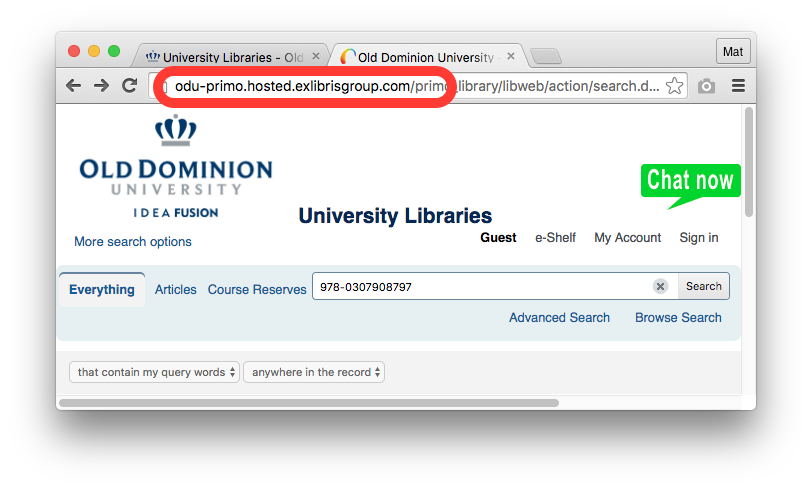 machawk1's tweet photo. Wow, talk about Baader-Meinhof: just heard about Primo and @ExLibrisGroup at #iipchack then I find that my own uni library uses it. https://t.co/R3WGZwxGtR