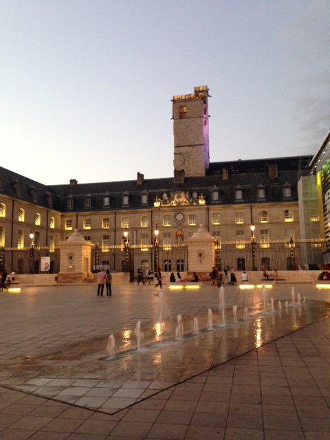Depuis la terrasse des Prés aux Clers, à #Dijon, une vue imprenable sur le palais des ducs... Réservez : michel.in/2dp9QaJ