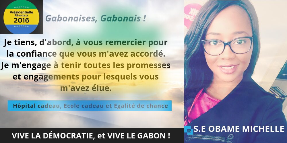 micyobama1204's tweet photo. @Fax1g @PresidentABO comme aujourd'hui tout est permis et tout le monde peut être président sans avoir été élu.#InvestitureGabon https://t.co/tZ8v4RiqGt
