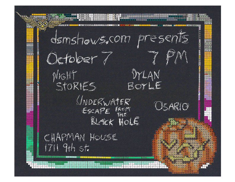dsmshows's tweet photo. DSMShows Presents Dylan Boyle, Night Stories, UWEFTBH, Osario at Chapman House, Oct. 7 https://t.co/AeqGokqHX9 https://t.co/QIB1bplXZl