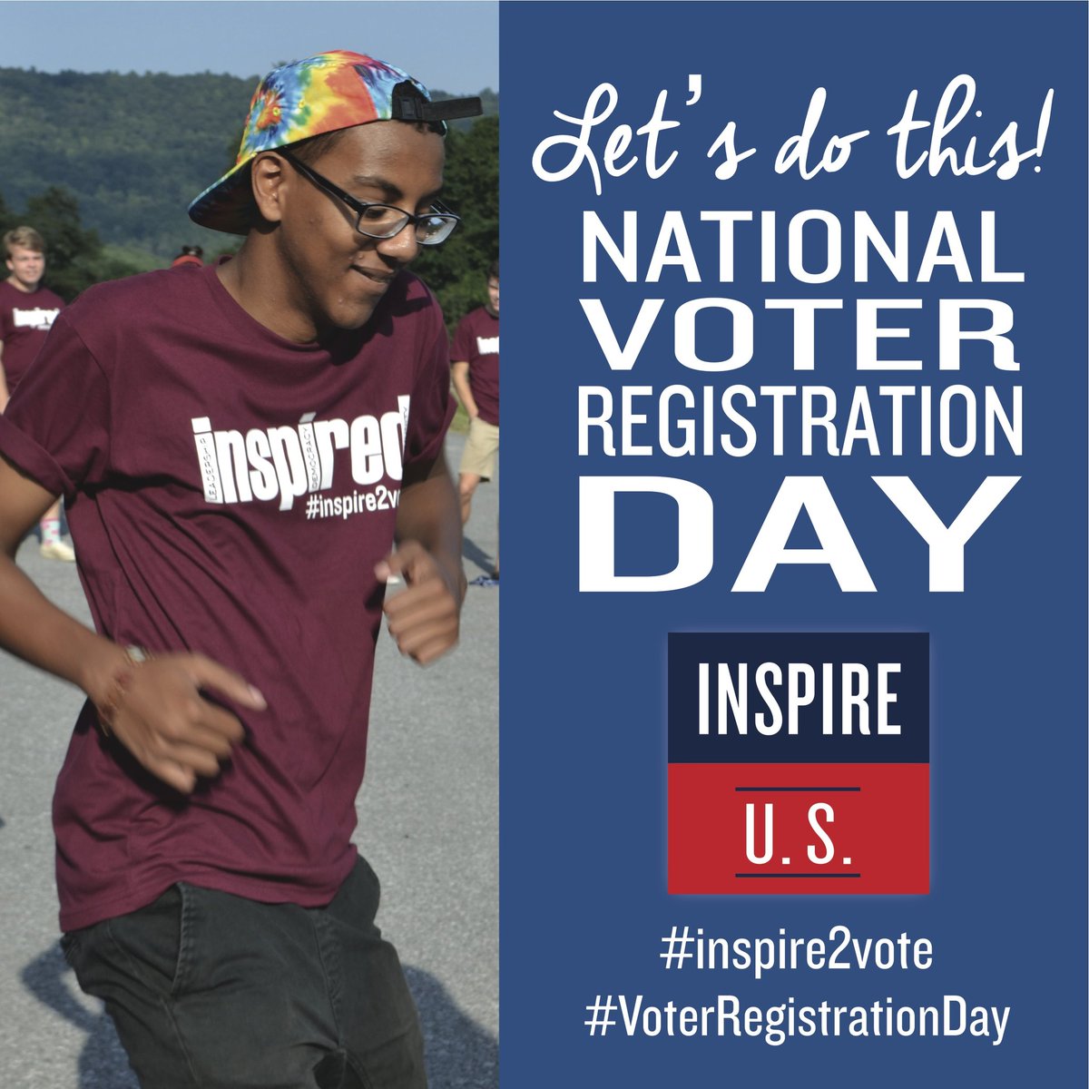 National Voter Registration Day. Let's do this! #inspire2vote #VoterRegistrationDay #turnupthevote @VoterRegDay